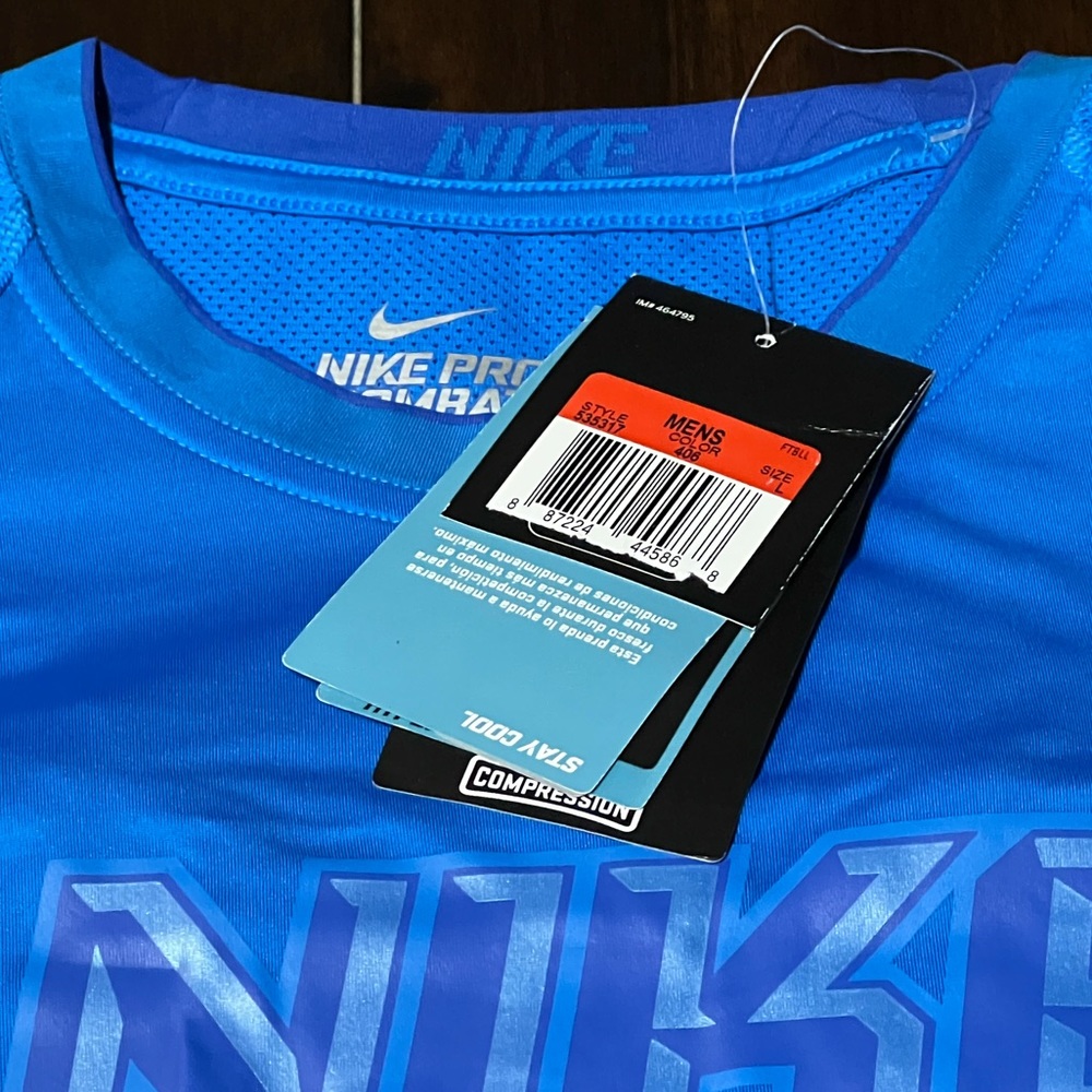 RARE 2014 NWT Nike Dri-Fit Pro Combat Sleeveless Compression Football Shirt sz M - Picture 5 of 6